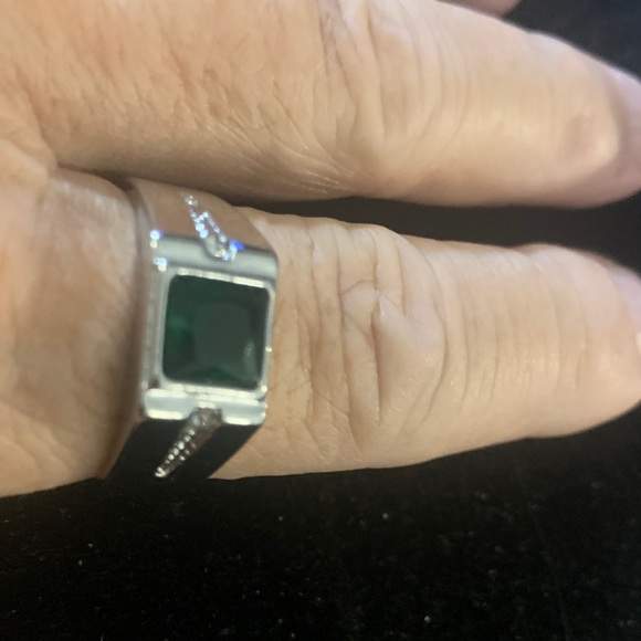 Other - Silver Ring with Green Stone